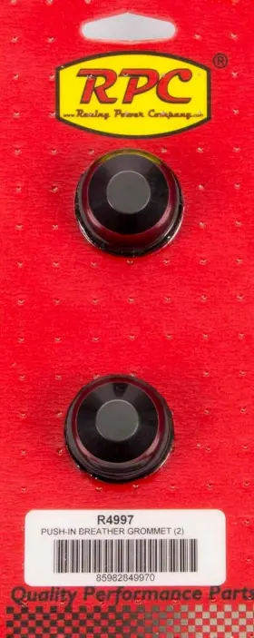 R4997 Rpc Racing Products Company Pcv Grommet - 3/4 In Id 1-1/4 Od Rubber Black Pair