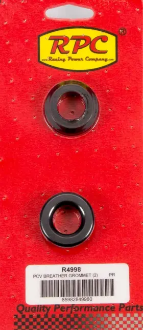 R4998 Rpc Racing Products Company Pcv Grommet - 3/4 In Id 1-1/4 Od Rubber Black Pair