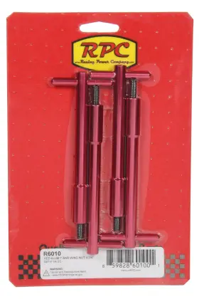 R6010 Rpc Racing Products Company Red Aluminum T-bar Wing Nut 4-3/4in With 1/4-20