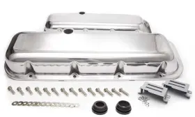 R6231-2 Rpc Racing Products Company Bbc Aluminum Short Valve Cover Plain Polished