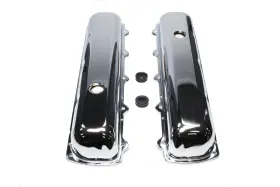 R9391 Rpc Racing Products Company Chrome Steel Oldsmobile Short Valve Cover Pair