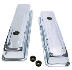 283-350 Rpc Sr9216 Short Chrome Valve Covers Fits Chevy Small Block