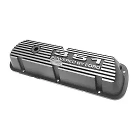 6a582-351 Scott Drake Aluminum Valve Covers 351 Powered By Ford Logo 6a582-351 Scott Drake Aluminum Valve Covers 351 Powered By Ford Logo