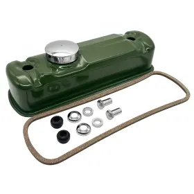 K040g Scp British New Stamped Steel Valve Cover For Mg Midget 1958-1974 With Chrome Fitting Kit