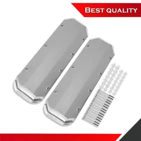 Sv27566 Shopvertex Polished Tall Valve Cover Aluminum Suits Chevy Big Block 396 454 502 1965-1995