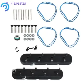 Fs1369800sr Silscvtt For Gm Ls Black Cast Aluminum Valve Covers Coil Mounts Ls1 Ls2 Ls3 5.3 6.0l 6.2l