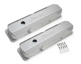 332-428 Sniper 890001 Fabricated Aluminum Valve Cover Pair Silver For 1958-76 Ford Fe
