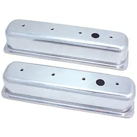 5017 Spectre Polished Aluminum Valve Covers 1987-1995 Small Block Chevy Centerb