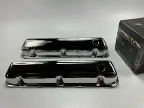 332-428 Spectre 5270 Chrome Plated Engine Valve Covers - Ford Fe V8