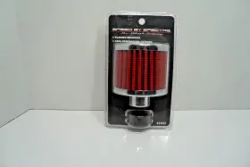 42852 Spectre Performance Push In Red Breather For Valve Covers With 1-1/4 Inch Filler Hole Chrome Base