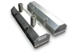 Speedmaster Outlet 840136563181 Chevy Sbc 350 Polished Fabricated Circle Track Valve Covers - Tall With 2x Tube Tos