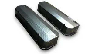 Speedmaster Outlet 840136571575 Chevy Bbc 454 Black Powdercoated Fabricated Valve Covers - Tall With Hole