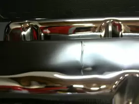Pce314.1042 Speedmaster Outlet Ford Sb 289 302 351 Windsor Chrome Steel Valve Covers 3 1/2 Inch Tall With Baffled Hole