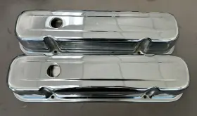 Pce314.1048 Speedmaster Chrome Pontiac 326 400 455 Valve Covers With Holes Pair