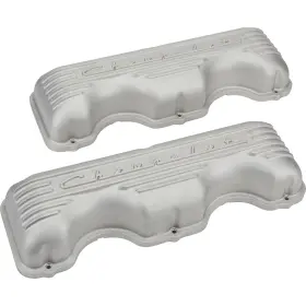 5721000 Speedway Motors Fits Chevy 348/409 Finned Aluminum Valve Covers Plain