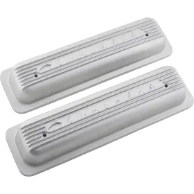 5721008 Speedway Motors Finned Centerbolt Valve Covers Plain Fits 1987-98 Small Block Chevy