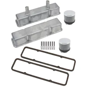 9100051 Speedway Motors 60-86 Sbc Circle Track Tall Valve Cover Kit Aluminum