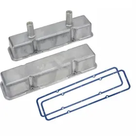 9100352 Speedway Motors Tall Valve Covers With Breather Tubes And Gaskets Fits Chevy