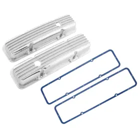 9100357 Speedway Motors Short Finned Valve Covers With Holes And Gaskets Fits Small Block Chevy