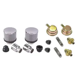 9101273 Speedway Motors Crankcase Evacuation System And Push-in Valve Cover Breather Kit