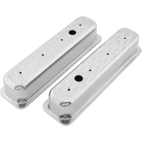 91017103 Speedway Motors Tall Valve Covers Flame Milled Fits 1987-up Small Block Chevy