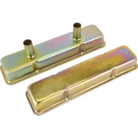 91017150 Speedway Motors Sbc Chevy 305 350 400 Short Circle Dirt Track Valve Covers With Tubes
