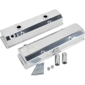 91017190 Speedway Motors Fabricated Valve Covers With Breather Tubes Fits Small Block Chevy