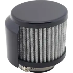9101784 Speedway Motors Shielded Valve Cover Breather Black 1-3/8 Inch And Orange Pre-filter
