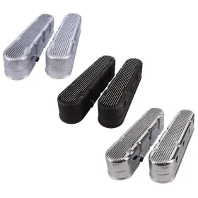 91023122-blk Speedway Motors Gm Ls Finned Cast Alum Valve Covers With Coil Mounts Pair Black