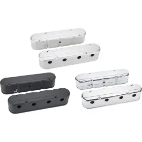 91023123-pln Speedway Motors Gm Ls Smooth Cast Alum Valve Covers With Coil Mounts Pair Plain