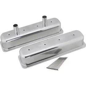 9108884 Speedway Motors Tall Aluminum Centerbolt Valve Covers With Bolts Polished Fits S/b Chevy