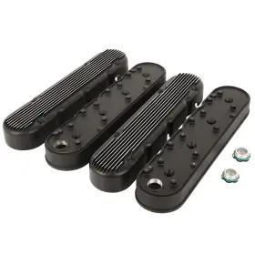 Sdp17605a837s Speedyparts4u Ls Black Cast Valve Covers With Coil Mounts&covers For Chevy Small Block Sb V8