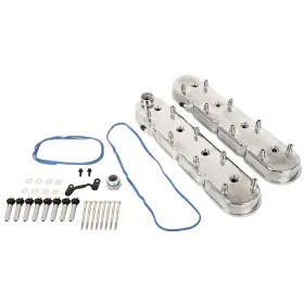 Spd17603a835s Speedyparts4u Polished Cast Aluminum Tall Valve Covers For Gm Ls Ls1 Ls2 Ls3 Ls6 5.3 6.0