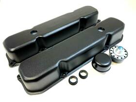 Spp 274-bk Mopar 440 Valve Covers Big Block Chrysler Dodge 383 400 B Rb V8 Black Coated
