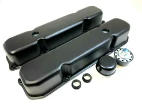 274-bk Spp Mopar 440 Valve Covers Big Block Chrysler Dodge 383 400 B Rb V8 Black Coated