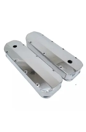 K8092-7p Srs Big Block Chevy Polished Aluminum Fabricated Valve Covers Welded Bbc 396 427 454
