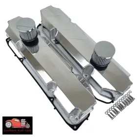 K8097-8p Srs K6115 K7198 Big Block Dodge Fabricated Polished Aluminum Valve Covers Mopar Gaskets 383 440
