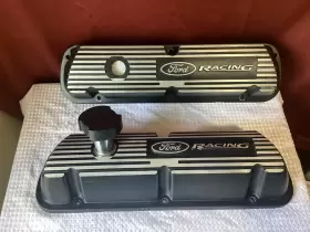 289-302 Stamped Ford 80 S 90 Mustang Gt Fox Body Valve Covers Racing Foxbody Lx Black