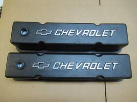 Summit Racing 440400 Ansen Sbc Small Block Chevy Aluminum Valve Covers Wrinkle Black