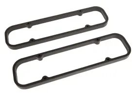 440694 Summit Racing Valve Cover Spacers 1.00 Inch Thick Alum. Perimeter Bolt Black Pontiac V8 Pair