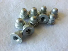 985941 Swedish Car Parts Vm547 10pack For Volvo License Plate Mounting Nut Silver/grey Acorn Metric 6mm #985941