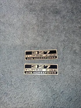 3889321 The Parts Place Inc. 1966 Chevy Cars 327 Turbo-fire 275 Hp Valve Cover Decal Dc0036 Gm A Pair