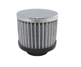 Sp7188 Top Street Performance Chrome Steel Round 1 1/2 Inch Clamp-on Breather With Washable Filter