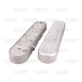 Jm8082-3 Topstreet Performance Satin Gm Ls Smooth Cast Aluminum Valve Covers With Coil Mounts And