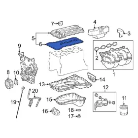 1115a75010 Toyota Oe For Tacoma 2017-2023 Engine Valve Cover Gasket
