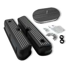 R25152 Transmountracing For Ford Sbf Valve Covers Ball Milled And 15 Inch X 3 Oval Half Finned Air Cleaner