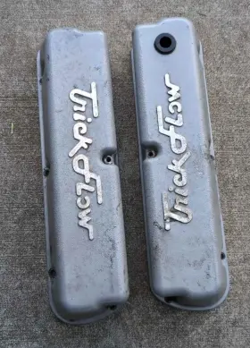 Ths-51411802 Trick Flow 51411802 Tall Valve Covers Cast Aluminum Black Pair - Sbf Ford