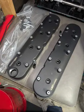 15-112 Tsp New Ls Tall Valve Covers With Gaskets And Bolts Black Coat Finish