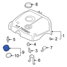 06a103179b Volkswagen Oe For Beetle 03-05 Engine Oil Filler Pipe Adapter