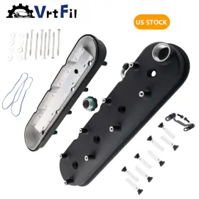 H-imp016-bk Vrtfil Tall Valve Covers Cast Aluminum 241-112 For Gm Ls Ls1 Ls2 Ls3 5.3 With Coil Mounts